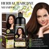 Ivnil Dark Brown Hair Dye Shampoo 3 in 1 Hair Color Shampoo for Gray Coverage Herbal Semi Permanent Champu Para Canas Con Tinte for Women and Men - Instant Result view 4