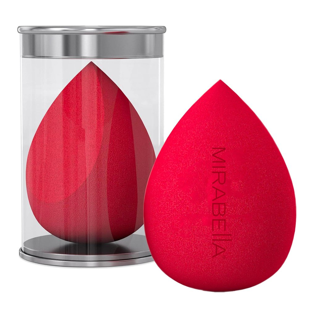 Mirabella Precision Pro Makeup Blender Sponge, Perfect for Liquid & Powder Foundations Latex-Free, Non-Absorbing For Flawless Airbrushed Finish