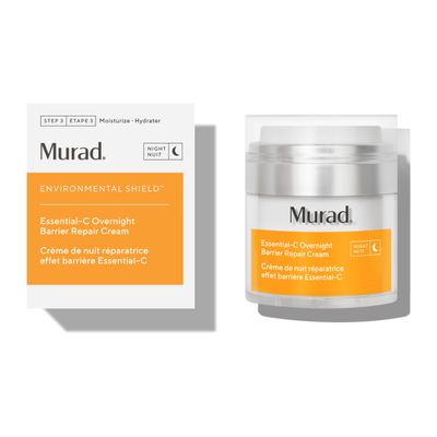Murad Essential-C Overnight Barrier Repair Cream Vitamin C & Marrubium Anti-Pollution Nightly Moisturizer for Damage Repair & Brighter, Smoother Face 1.7 Fl Oz