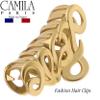 Camila Paris CP3287 French Hair Clip for Women, 3.25 inch Girls Hair Claw Clips Jaw Gold Cellulose, Fashion Durable and Styling Hair Accessories for Women, Strong Hold No Slip Grip, Made in France view 2