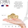 Camila Paris CP3287 French Hair Clip for Women, 3.25 inch Girls Hair Claw Clips Jaw Gold Cellulose, Fashion Durable and Styling Hair Accessories for Women, Strong Hold No Slip Grip, Made in France view 3