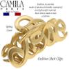 Camila Paris CP3287 French Hair Clip for Women, 3.25 inch Girls Hair Claw Clips Jaw Gold Cellulose, Fashion Durable and Styling Hair Accessories for Women, Strong Hold No Slip Grip, Made in France view 4