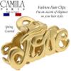 Camila Paris CP3286 French Hair Clip for Women, 2 inch Girls Hair Claw Clips Jaw Gold Fashion Durable and Styling Hair Accessories for Women, Strong Hold No Slip Grip, Made in France view 4