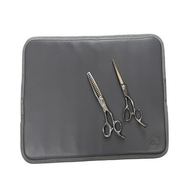 MICHIKO Synthetic Leather Salon Barbershop Counter Mat Work Station Pads Protect Hair Scissors Water Proof -Scissors not included (Gray)