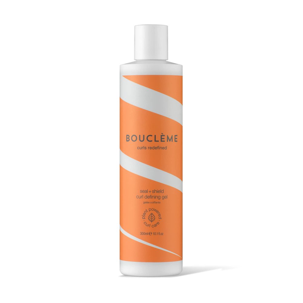 Bouclme Seal + Shield Curl Defining Gel - Strong Hold Gel to Protect Against Humidity - 95.69% Naturally Derived Ingredients and Vegan - 10.1 fl oz