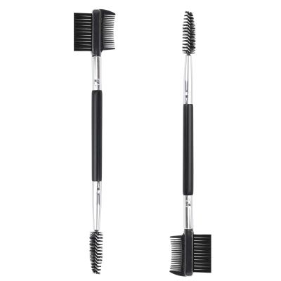 2pcs 3 Head Eyebrow Eyelash Shaper Eyelash Comb Double Head Brush Makeup Grooming Tool Cosmetic with 3 Different Spoolie Brushes for Separating Lashes, Eliminating Mascara Clumps, Grooming Brows