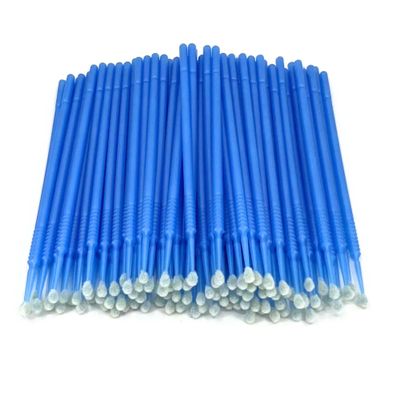 Disposable Micro Applicator Micro Brush for Makeup, Eyelash Extension, Lash and Mascara Application for Personal Care (100 Count (Pack of 1), Blue (L))