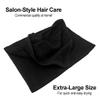 Eurow Ultra-Soft & Absorbent Cotton Salon Towels for Home, Beauty, Gym & Professional Salons, Fast-Drying for Hair, Hands & Spa Use, Durable & Machine Washable, 16" x 27", 24-Pack, Black view 3
