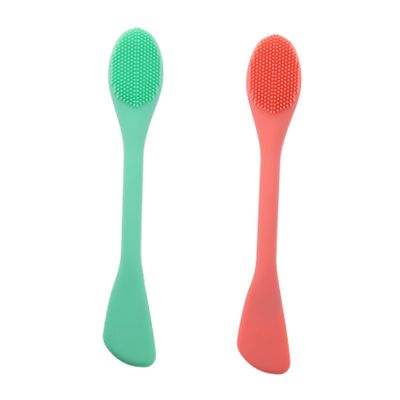 Healifty 2pcs Facial Cleansing Brush Dual-Headed Face Wash Tool for Exfoliating and Massaging Gentle Deep Cleanse for Blackhead Prevention Soft and Material