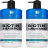 BELLISSO Biotin Shampoo and Conditioner Set, Hair Thickening Serum, Hair Mask, Heat Protectant Spray with Moroccan Argan Oil for Hair Volume, Thickness and Damage Repair view 3