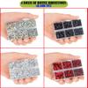 LPBeads 10000pcs Hotfix Rhinestones Flatback Glass Crystal Clear Red AB Crystal and Black Rhinestone with Tweezers and Picking Pen for Crafts Clothes Nail Art view 2