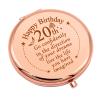 20th Birthday Gifts for Girls Friend 20 Year Old Birthday Gifts Inspirational Gift Makeup Mirror for Daughter Niece Happy 20th Birthdays for BFF Sister Bestie Pocket Makeup Mirror for Granddaughter view 1