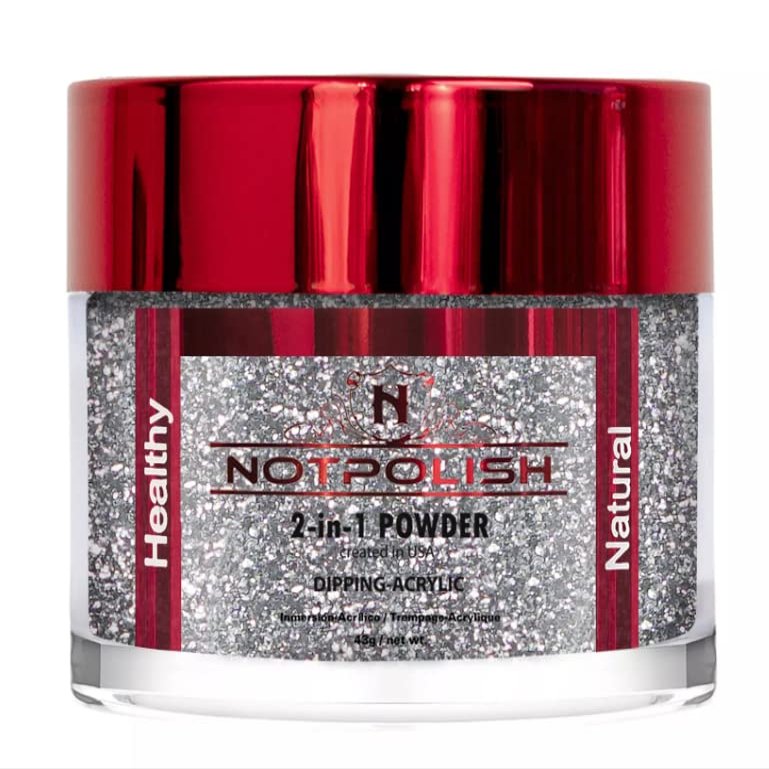 NotPolish - Nail Acrylic/Dip Powder | M Collection | M27 SILVER STAR