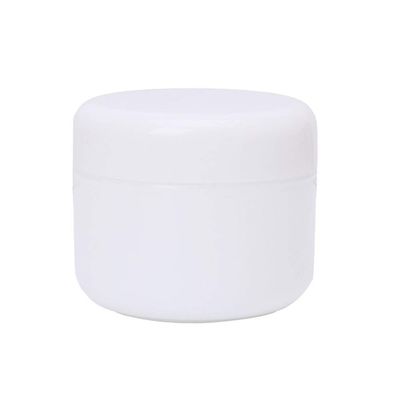 ZXMJYHK Portable refillable Glass Clear Empty Spray Bottle Plastic Cosmetic Travel Empty Jars Pots Makeup Cream Lip Balm Container 5Colors 50g/100g (Color : White, Size : 50 g)