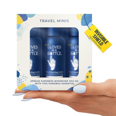 Gloves In A Bottle Shielding Lotion for Dry Skin, Hand Lotion Travel Size, Protects & Restores Dry Cracked Skin (Travel Mini)