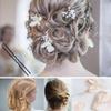 400 Pcs Hair Pins Kit, Including 100 Pcs Bobby Pins, 100 Pcs U Hair Pins, 200 Black Rubber Hair Bands, Hair Pin for Girls and Women, Great for All Hair Types (Black, Gold) view 4