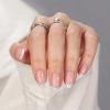 BTArtbox French Tip Press On Nails - White Press On Nails Almond, Short Fake Nails with Nail Glue, Fit Perfectly & Natural Reusable Stick on Nails in 16 Sizes, Mermaid view 2