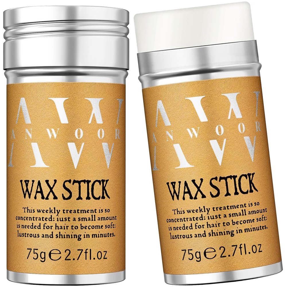 Hair Wax Stick, 2PCS - Wax Stick For Hair Slick Back Stick For Hair Fly Away & Edge Frizz, Easy to Absorb & No White Chips & No-Greasy & Frizz Hair