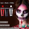 Go Ho White Black Red Face Body Paint Washable(7 oz) for Clown Makeup,Cream Water Based White Black Vampire Skeleton Clown Body Paint for Halloween Costumes Cosplay SFX Makeup view 4