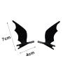 1 Pair Halloween Hair Clips,Bat Wings Hair Clips,Cartoon Bat Ears Hair Clip,Devil Wing Hair Barrettes,Black Horror Hairpins,Halloween Costume Hair Accessories Party Decorations view 2