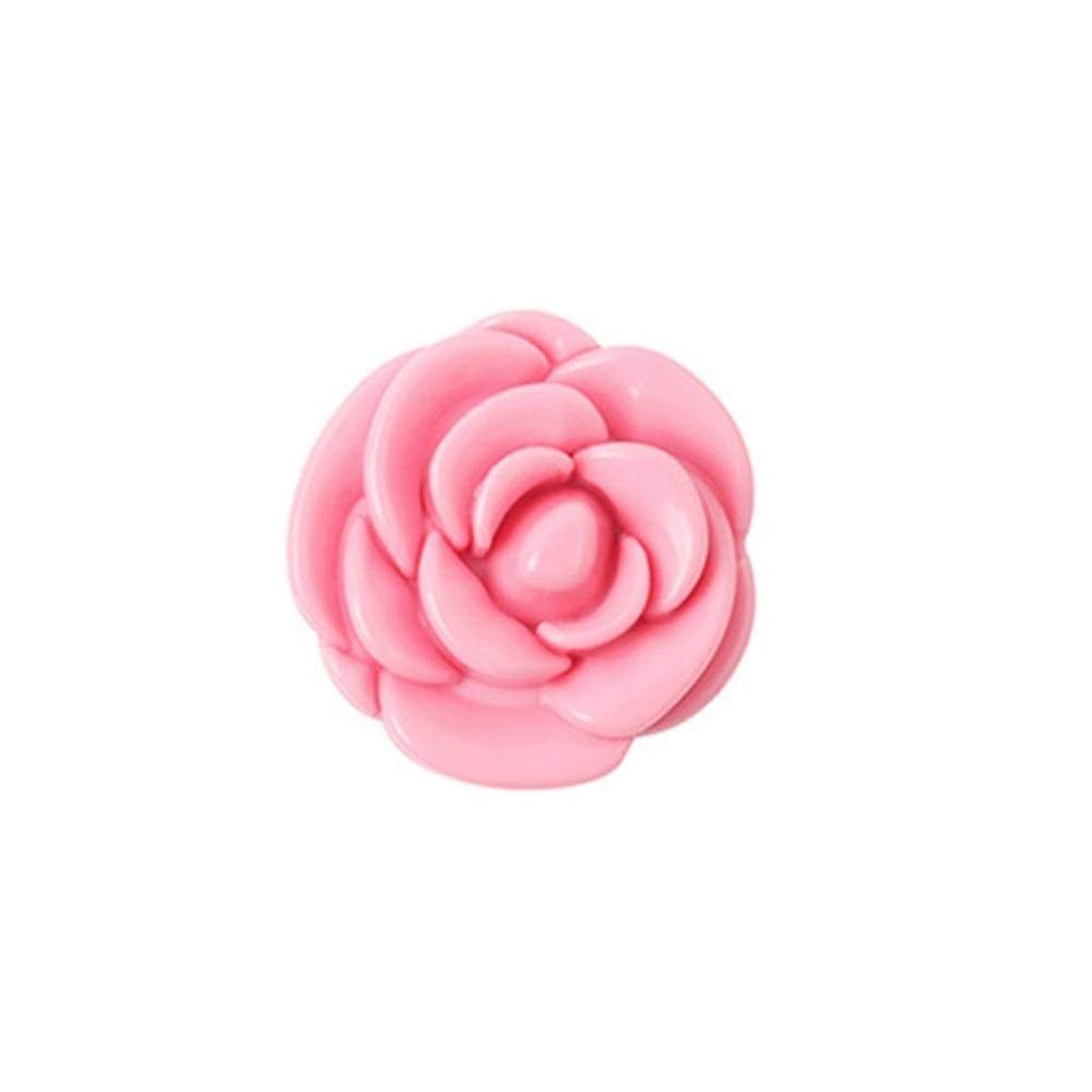 ZXMJYHK Portable refillable Glass Clear Empty Spray Bottle Empty Eyeshadow Case Lipstick Box Cosmetic Packing Container Refillable Foundation Makeup Dispenser with Rose Flower Shape (Color : Pink)