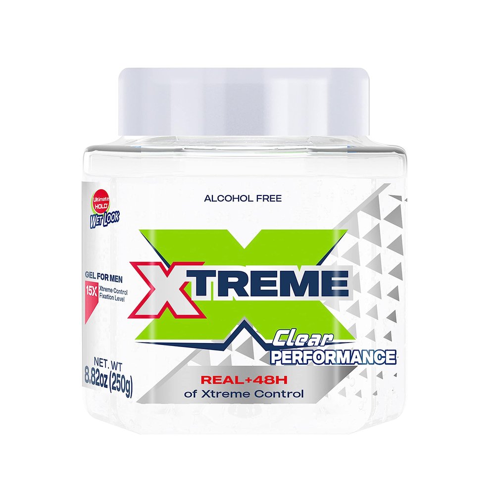 Xtreme Performance Clear Styling Hair Gel with Aloe Vera, 8.82 oz Jar (Pack of 12)
