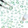 4240Pcs Light Green AB Flatback Rhinestones 6 Sizes Crystal Diamonds for Nail Art Crafts Clothes Shoes with Tweezers and Picking Pen view 4