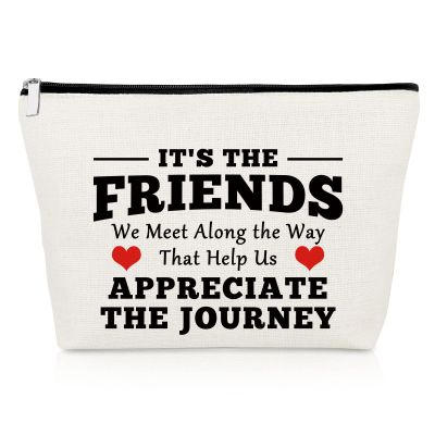 Best Friend Gift for Women Makeup Bag Friend Birthday Gifts Thank You Present for Friends Bff Sister Inspirational Cosmetic Bag for Girls Friendship Graduation Present for Her Travel Cosmetic Pouch