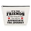 Best Friend Gift for Women Makeup Bag Friend Birthday Gifts Thank You Present for Friends Bff Sister Inspirational Cosmetic Bag for Girls Friendship Graduation Present for Her Travel Cosmetic Pouch view 1