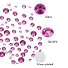 4240Pcs Fuchsia Flatback Rhinestones 6 Sizes Crystal Diamonds for Nail Art Crafts Clothes Shoes with Tweezers and Picking Pen view 3
