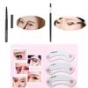 Eyebrow Grooming Suit Kits - 10 PCS Eyebrow Scissors Utility Tools, Professional Eye Brow Groom Set with Eyebrow tweezers, Sponge stick, Pen, Brush, DIY Shape Card view 4