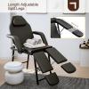 Paddie Portable Tattoo Chair Adjustable Split Legs for Client, Mobile Massage Table Foldable with Storage Bag, Black view 2