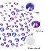 4240Pcs Purple Velvet Flatback Rhinestones 6 Sizes Crystal Diamonds for Nail Art Crafts Clothes Shoes with Tweezers and Picking Pen view 3