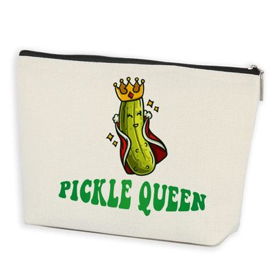 Azteoiz Pickle Gifts for Pickle Lovers Funny Makeup Bag Pickles Gift for Women, Graduation Birthday Gift for Women Girls Coworker Daughter Sister Cosmetic Bag Zipper Pouch