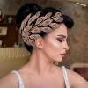 azaleas Bride Wedding Headband, Wedding Rhinestone Bridal Hair Comb,Rhinestone Bridal Bridesmaid Hair Clips Accessories (Gold) view 2