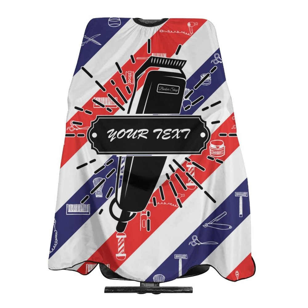 Custom Barber Cape Hairdresser Cape, Add Your Photo Text or Logo Personalized Salon Cape for Men, Customized Hair Cutting Cape for Home Salon Barbershop