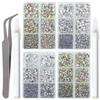 LPBeads 10000pcs Hotfix Rhinestones Flatback Glass Clear and AB Crystal Rhinestone with Tweezers and Picking Pen for Crafts Clothes Nail Art view 1