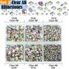 LPBeads 10000pcs Hotfix Rhinestones Flatback Glass Clear and AB Crystal Rhinestone with Tweezers and Picking Pen for Crafts Clothes Nail Art view 4