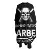 MLIANCEN Custom Skull Barber Cape Personalized Text Barber Salon Hairdresser Cape for Men, Customized Hair Cutting Capes for Home Salon Barbershop view 3