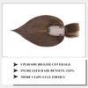 MY-LADY 150% Density Human Hair Toppers With Bangs For Women 12 Inch Medium Brown Silk Base Clip in Toppers Top Hair Pieces for Thinning Hair Hair Loss view 2