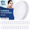 HartFelt Round Face Scrubber for Women | Reusable Facial Sponges for Daily Cleansing | Facial Exfoliating Pads for Removing Dead Skin, Dirt & Makeup | Use with Favorite Cream | Made in USA - 30 Count view 1