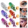 GL-Turelifes Mermaid Chunky Glitter Gel Chameleon Glitter Body Gel Festival Glitter Cosmetic for Face Body Hair Nails Makeup Scale Polarized Sequins Glitter Eyeshadow 30ml (#16 Silver Purple) view 2
