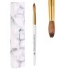 Acrylic Nail Brush- 100% Kolinsky Hair Bristles for Acrylic Powder Nail Carved and Extend, White Handle Nails Nail Art Brushes for Professional Manicure DIY Home Salon (18#, white) view 1
