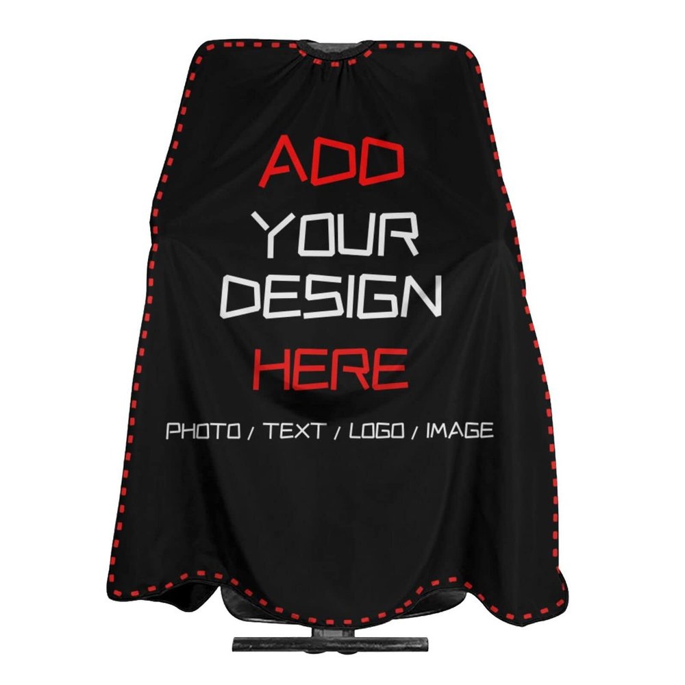Custom Barber Cape Hairdresser Cape, Add Your Photo Text or Logo Personalized Salon Cape for Men, Customized Hair Cutting Cape for Home Salon Barbershop