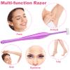 ANCIRS 24 Pack Eyebrow Trimmer Razors for Women Makeup, Facial T Shape Shaver Tool for Eye Brow, Stainless Steel Eyebrow Trimming Kit for Girls- Purple view 2