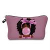 African American Makeup Bag for Purse Afro Black Cosmetic Bags for Women Inspirational Gift Small Funny Cosmetics Pouch Travel Bag Cases for Toiletries Accessories Organizer view 1