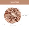 SHERCHPRY 2pcs Satin Sleeping Bonnet for Women Elastic Turban Hair Cap Dual Colors for Curly Hair Care and Travel view 3
