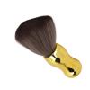Hair Cut Neck Duster Barber Neck Hair Duster Brush, Barbershop Hair Sweeping Cleaning Brush for Face Neck, Soft Thick Nylon Hair Debris Dusting Brush Make up Brush with Gold Handle view 4