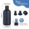 YONKAN 2oz Glass Spray Bottle, Fine Mist Boston Glass Bottles with Black Fine Mist Sprayer Small Clear Bottles for Essential Oils, Bath, Beauty, Hair & Cleaning, Black, Pack of 12 view 2