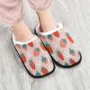 Dussdil Cute Strawberries Berries House Slippers Strawberry Floral Home Spa Slippers Memory Foam Closed Toe Slipper Non Slip for Women Men Hotel Bedroom Travel Shoes M view 2